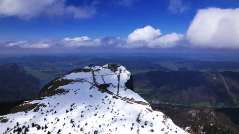 Marvel at the snowcapped mountain and rivers beauty in natures landscape. Stock Footage 280110090