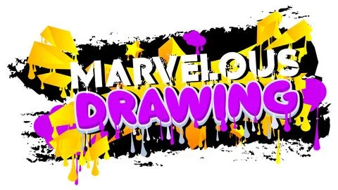 Marvelous Drawing. Graffiti tag. Abstract modern street art decoration perf.. Stock Illustration