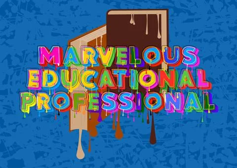 Marvelous Educational Professional. Graffiti tag. Abstract modern street ar.. 库存插图