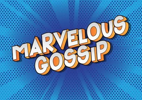 Marvelous Gossip - Vector illustrated comic book style phrase on abstract bac Stock-Illustration