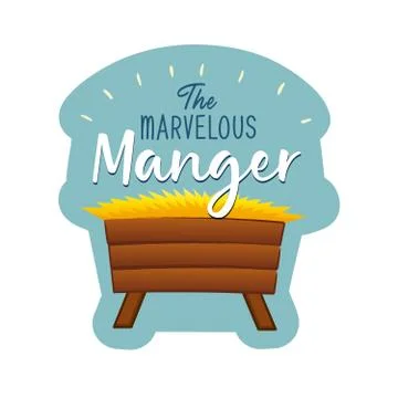 The Marvelous Manger Stock Illustration