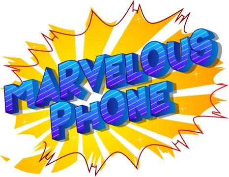 Marvelous Phone - Vector illustrated comic book style phrase on abstract back Stockillustratie