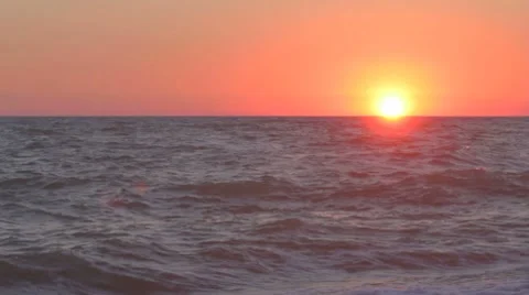 Marvelous sunset over the sea 库存影片 8365968