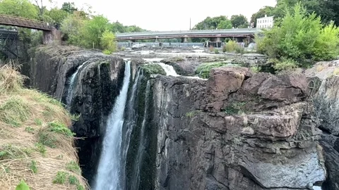 Mary Ellen Kramer Park large waterfall Slow Mo Stock-Footage 208157169
