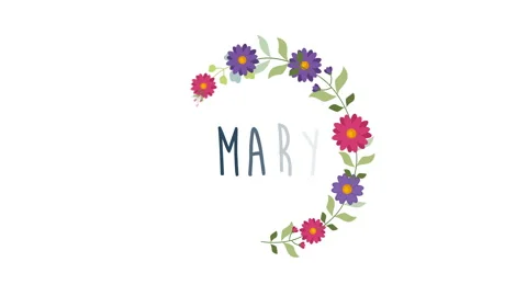 Mary flower concept Stock Footage 190270816
