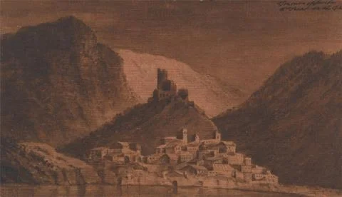 Mary Harcourt, 1750 1833, British, Tournon Opposite to Teint on the Rhone,... Stock Photos