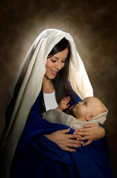 Mary &amp; jesus Foto stock