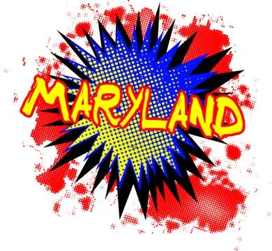 Maryland Comic Exclamation Stock Illustration