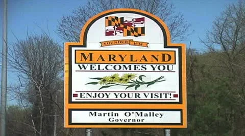 Maryland sign Stock Footage 11645458