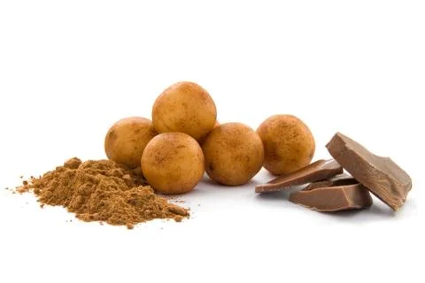Marzipan potatoes Stock Photos