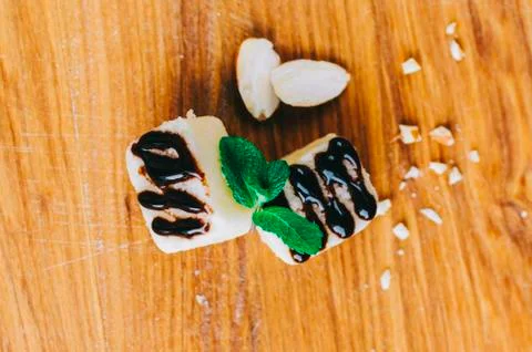 Marzipan On Table Foto stock