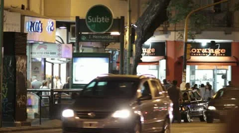 Mas buses de noche Stock Footage 11851766