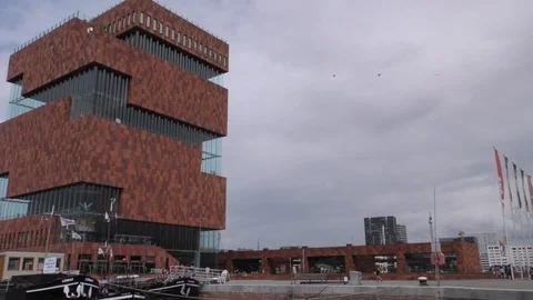 Mas museum Antwerp Time-lapse Stock Footage 113462222