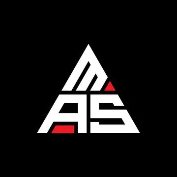 MAS triangle letter logo design with triangle shape. MAS triangle logo desi.. Stock Illustration