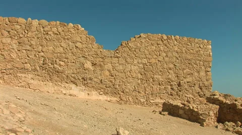 MASADA - broken wall Stock Footage 32495950