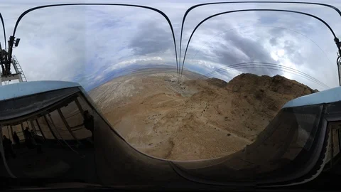 Masada Cable, Israel VR360 Stock Footage 128953636