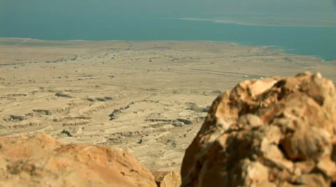 MASADA - dead sea view Stock Footage 32495948