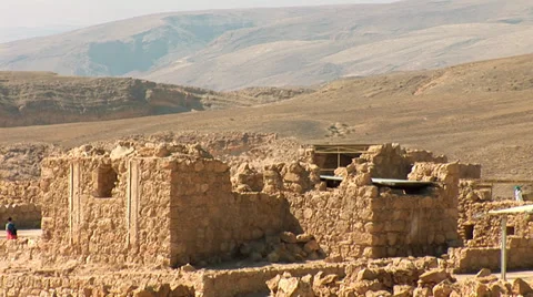 MASADA ruins Stock Footage 32496183