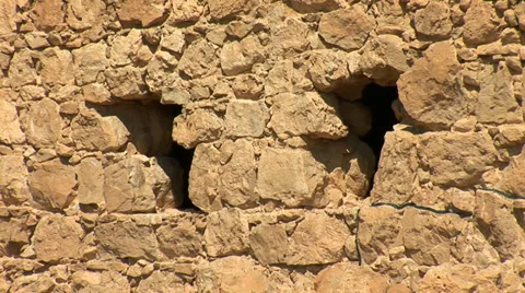 MASADA stone house Stock Footage 32496211
