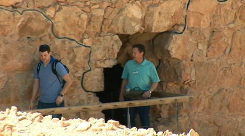 MASADA tourists Stock Footage 32496149