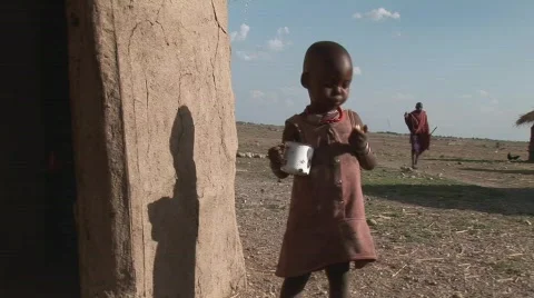 Masai child Stock Footage 499840