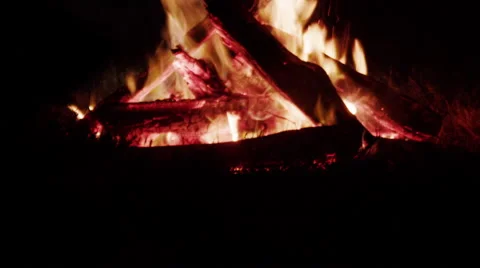 Masai Dancing around bonefire in Slow Motion Close Up Stock Footage 41611204