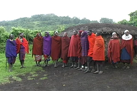 Masai Dancing Stock Footage 698893