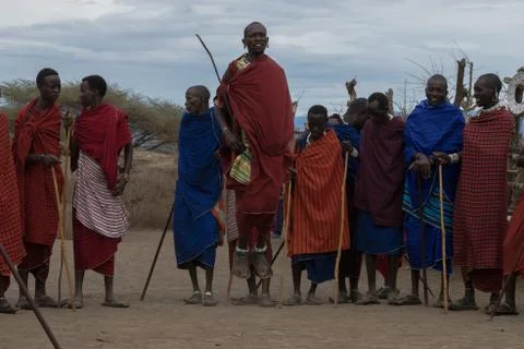 Masai Jumping Stock Photos