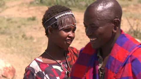 Masai people faces Stock Footage 33686972