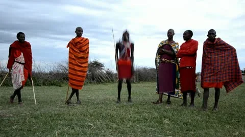 Masai people Stock Footage 8986548