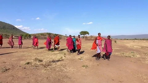 Masai tribe in kenya Stock Footage 83240196