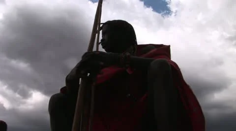 Masai Warrior Video stock 24655917