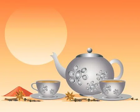 Masala chai Stock Illustration