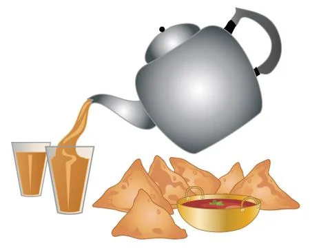 Masala tea Stock Illustration