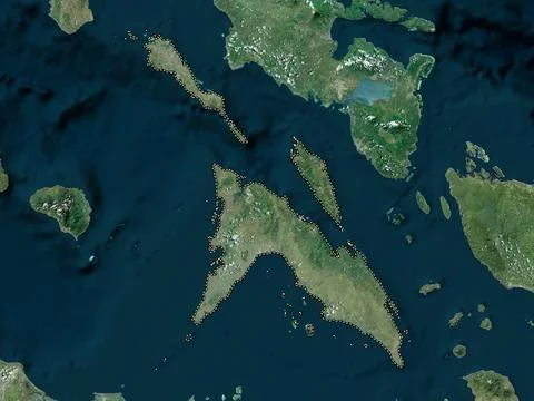 Masbate, Philippines. High resolution satellite map Stock Illustration