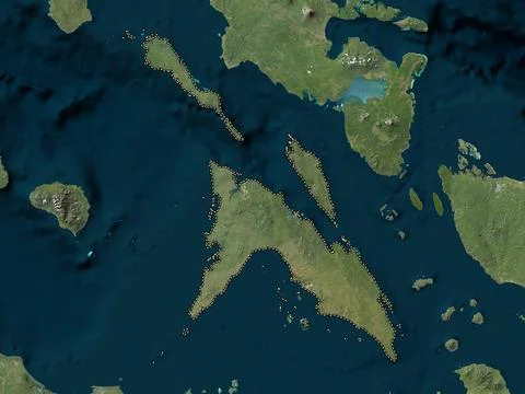Masbate, Philippines. Low resolution satellite map Stock Illustration