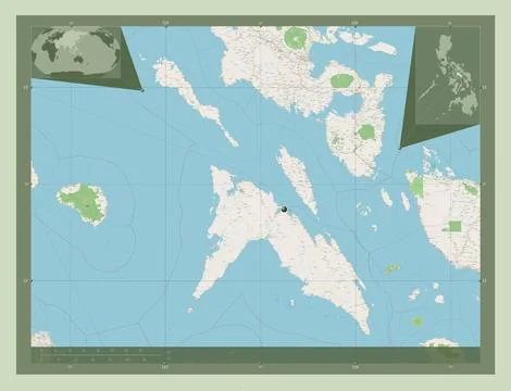 Masbate, Philippines. Open Street Map Stock Illustration