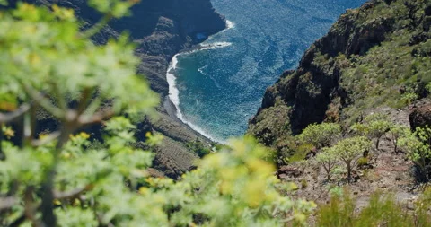 Masca beach, Masca Gorge - Playa de Masca, Tenerife, Canary Islands, Spain Stock Footage 197489598