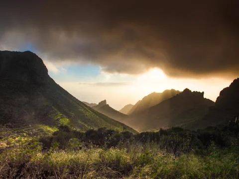 Masca Valley Stock Photos
