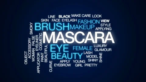 Mascara animated word cloud, text design... | Stock Video | Pond5