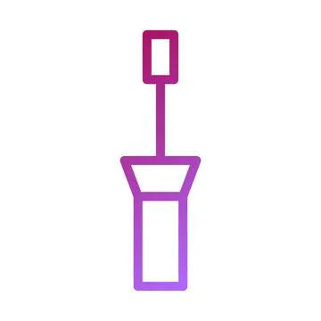 Mascara applicator icon with gradient pink to violet Stock Illustration