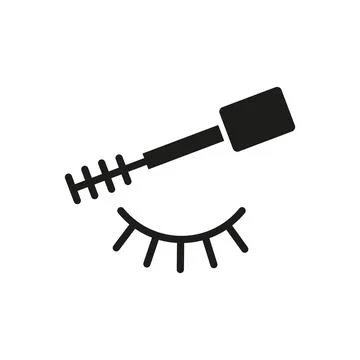 Mascara beauty make up icon vector basic design Stock Illustration