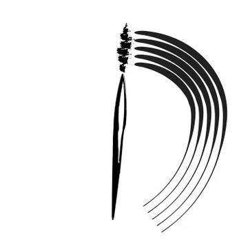 Mascara black background Stock Illustration