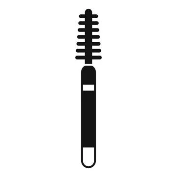Mascara brush applicator enhancing eyelashes for a dramatic look Stock Illustration