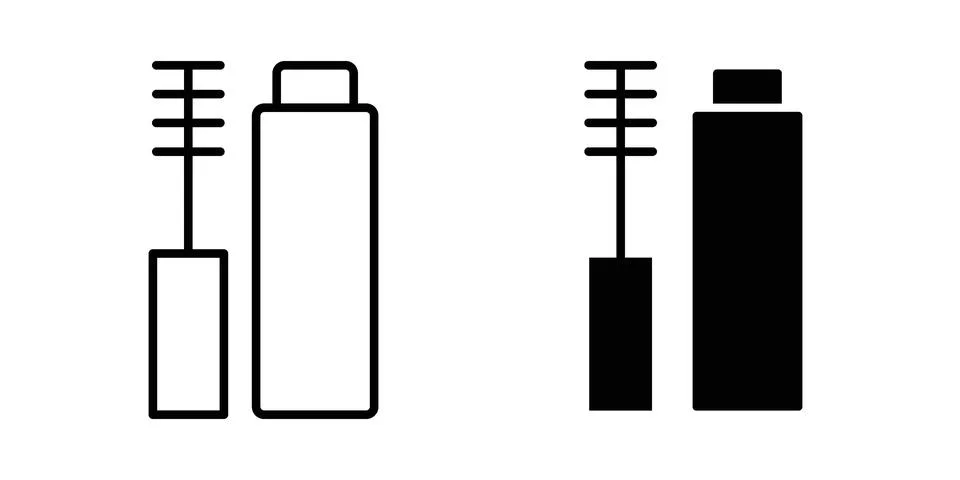 Mascara brush icon vector design illustrations Stock Illustration