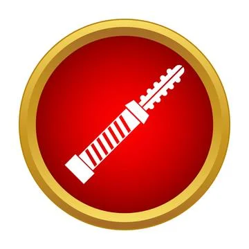 Mascara brush makeup tool red icon design Illustrazione stock