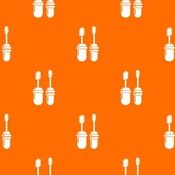 Mascara brush pattern orange Illustrazione stock