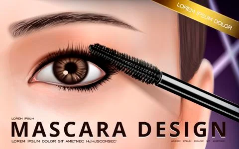 Mascara design ad Stock Illustration