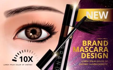 Mascara design ad Stock Illustration