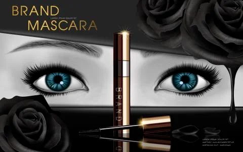 Mascara design ad Stock Illustration